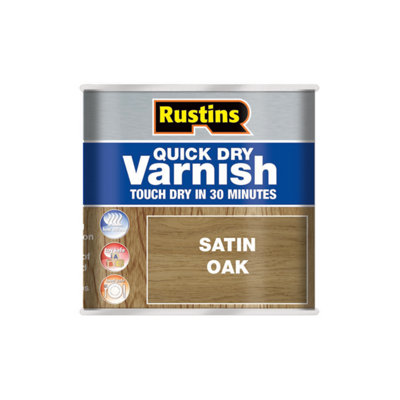 Buy Rustins Quick Dry Varnish Oak 250ml DIY at B&Q