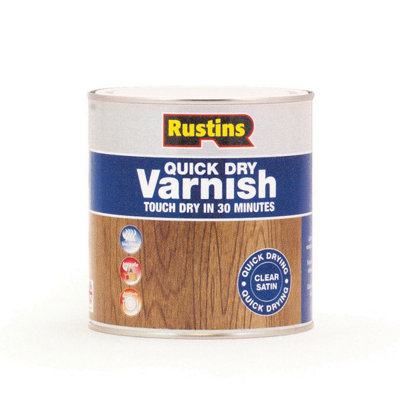 Rustins Quick Dry Varnish Satin - Clear 1ltr