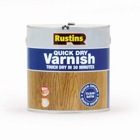 Rustins Quick Dry Varnish Satin - Clear 2.5ltr