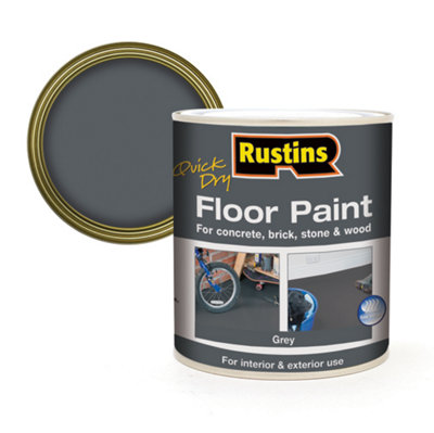 Rustins Quick Drying Floor Paint - Grey 1ltr