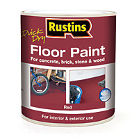 Rustins Quick Drying Floor Paint - Red 1ltr