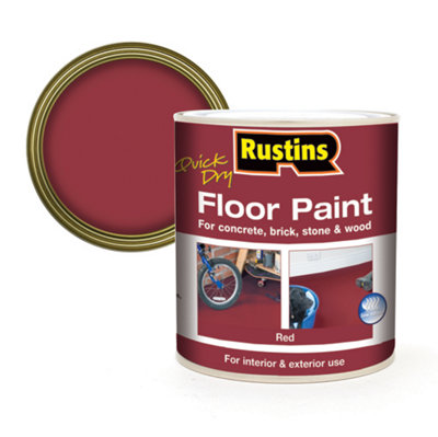 Rustins Quick Drying Floor Paint - Red 1ltr