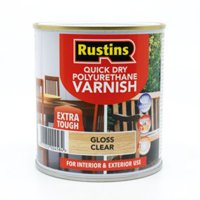 Rustins Quick Drying Polyurethane Varnish Gloss Clear 1ltr