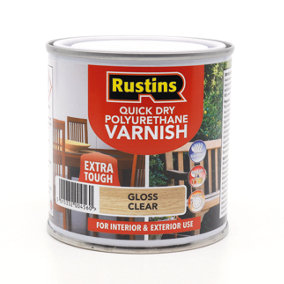 Rustins Quick Drying Polyurethane Varnish Gloss Clear 250ml