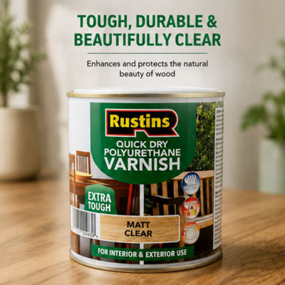 Rustins Quick Drying Polyurethane Varnish Matt Clear 2.5L