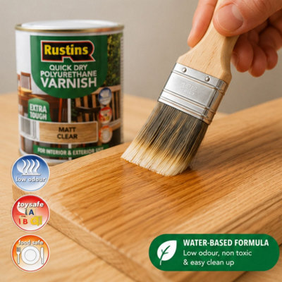 Rustins Quick Drying Polyurethane Varnish Matt Clear 2.5L