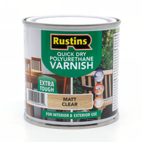 Rustins Quick Drying Polyurethane Varnish Matt Clear 250ml