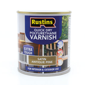 Rustins Quick Drying Polyurethane Varnish Satin A/Pine 1ltr