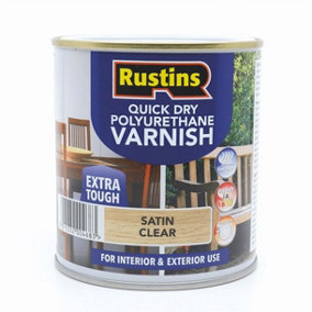 Rustins Quick Drying Polyurethane Varnish Satin Clear 2.5ltr