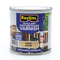 Rustins Quick Drying Polyurethane Varnish Satin Clear 250ml