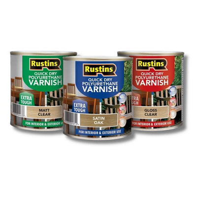 Rustins Quick Drying Polyurethane Varnish Satin Clear 5ltr | DIY at B&Q