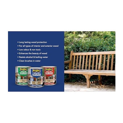 Rustins Quick Drying Polyurethane Varnish Satin Mahogany 250ml