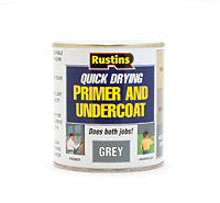 Rustins Quick Drying Primer And Undercoat  - Grey 1ltr