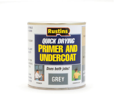 Rustins Quick Drying Primer And Undercoat  - Grey 1ltr