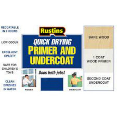 Rustins Quick Drying Primer And Undercoat - Grey 250ml