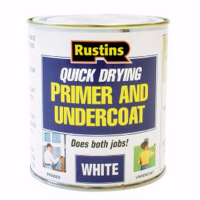 Rustins Quick Drying Primer And Undercoat White 500ml DIY at B&Q