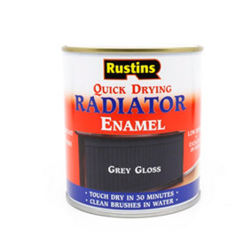 Rustins Quick Drying Radiator Enamel Gloss - Grey 250ml