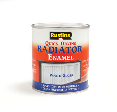 Rustins Quick Drying Radiator Enamel Gloss - White 1ltr