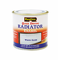 Rustins Quick Drying Radiator Enamel Gloss - White 250ml