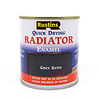 Rustins Quick Drying Radiator Enamel Satin - Grey 500ml