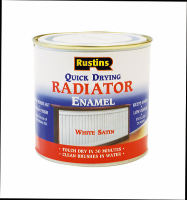 Rustins Quick Drying Radiator Enamel Satin - White 250ml