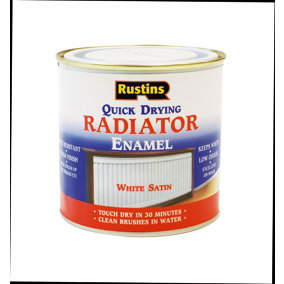 Rustins Quick Drying Radiator Enamel Satin - White 250ml