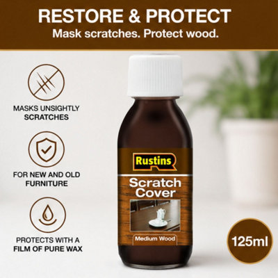 Rustins Scratch Cover Restore & Protect Medium Wood 125ml
