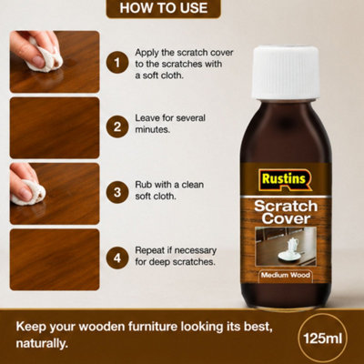 Rustins Scratch Cover Restore & Protect Medium Wood 125ml