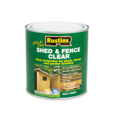 Rustins Shed and Fence Clear 1ltr DIY at B&Q