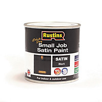 Rustins Small Job Paint Satin - Black 250ml