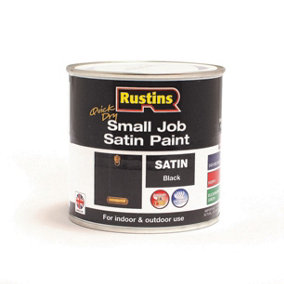 Rustins Small Job Paint Satin - Black 250ml