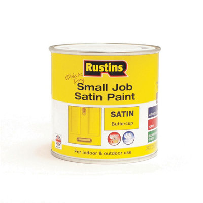 Rustins Small Job Paint Satin - Buttercup 250ml