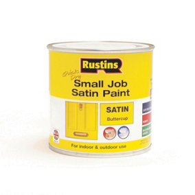 Rustins Small Job Paint Satin - Buttercup 250ml