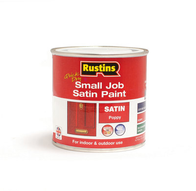 Rustins Small Job Paint Satin - Poppy 250ml