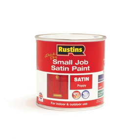 Rustins Small Job Paint Satin - Poppy 250ml