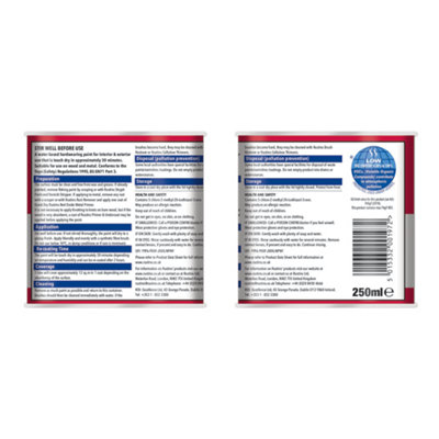Rustins Small Job Paint Satin - Poppy 250ml