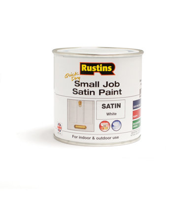 Rustins Small Job Paint Satin - White 250ml