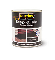 Rustins Step & Tile Paint - Black 1ltr