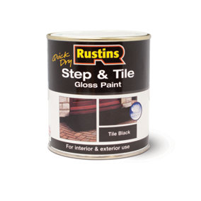 Rustins Step & Tile Paint - Black 1ltr
