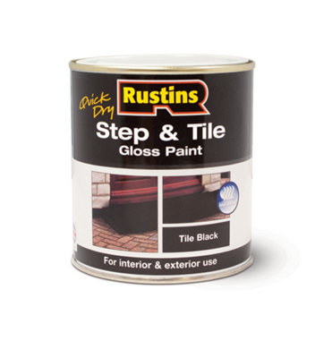 Rustins Step & Tile Paint - Black 250ml