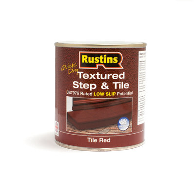 Rustins Textured Step & Tile Paint - Red 500ml