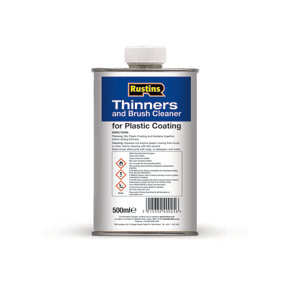 Rustins Thinners and Brush Cleaner for Plastic Coating 500ml
