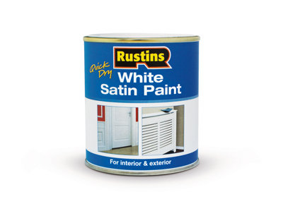 Rustins White Satin Paint - 1ltr