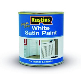 Rustins White Satin Paint - 1ltr