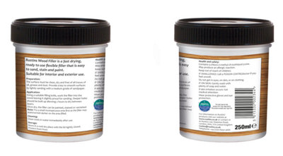 Rustins Wood Filler Oak 250ml - Ready to Use and Fast Drying