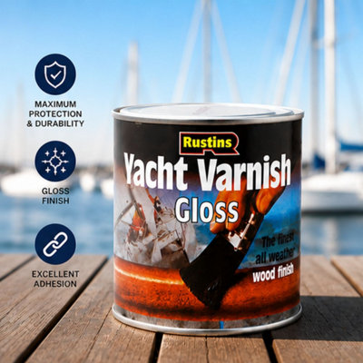 Rustins Yacht Varnish Gloss Clear 1L