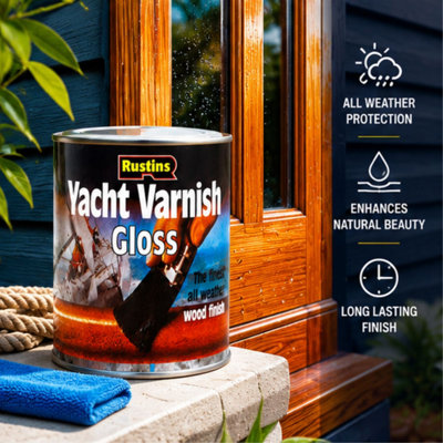 Rustins Yacht Varnish Gloss Clear 1L