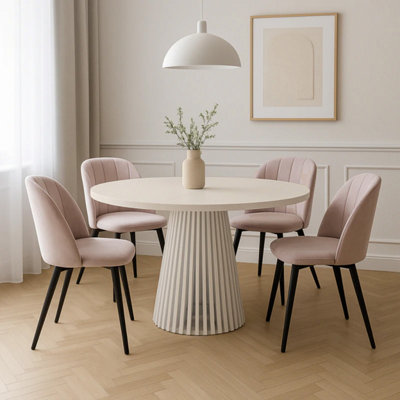 Ruston Extending Dining Table Scandinavian Style - Cashmere
