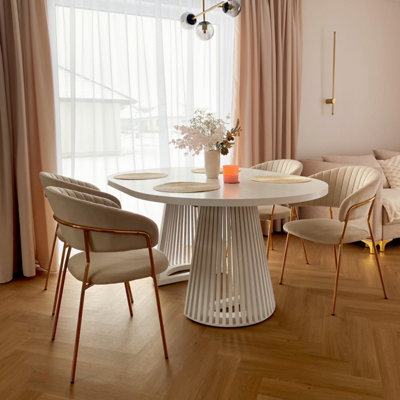 Ruston Extending Dining Table Scandinavian Style - Gold Craft Oak