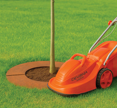 Rusty Metal tree protection ring 70cm diameter for raised beds & borders
